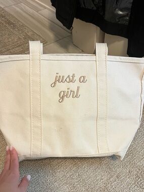 L.L. Bean Natural Canvas Tote - Cream Medium